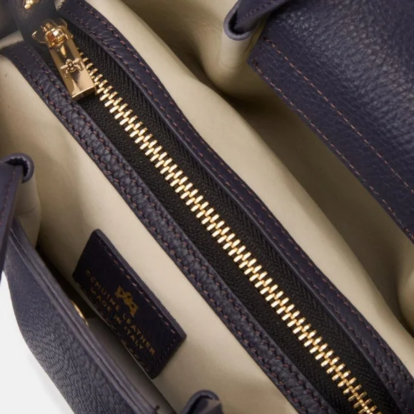 Cuoieria Fiorentina Candy Tote Bag - Navy - NWT (Made in Italy) - Picture 2 of 9